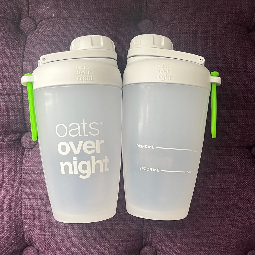Overnight Oats Shaker Bottles - 2 Count New Never Used